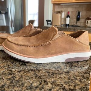 OluKai Brown Slip-On Loafers